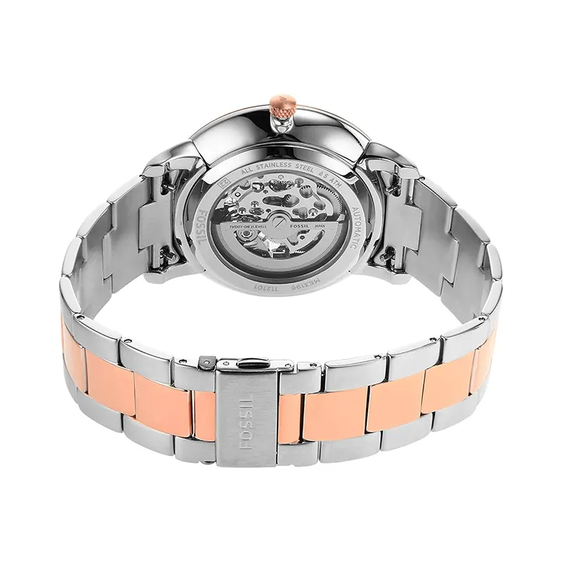 Fossil Neutra Automatic Two-Tone Skeleton Dial Men's Watch- ME3196